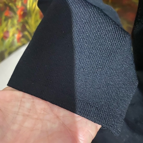 Colwater Creek size XS black ribbed with tie waist comfy soft casual - Picture 3 of 6